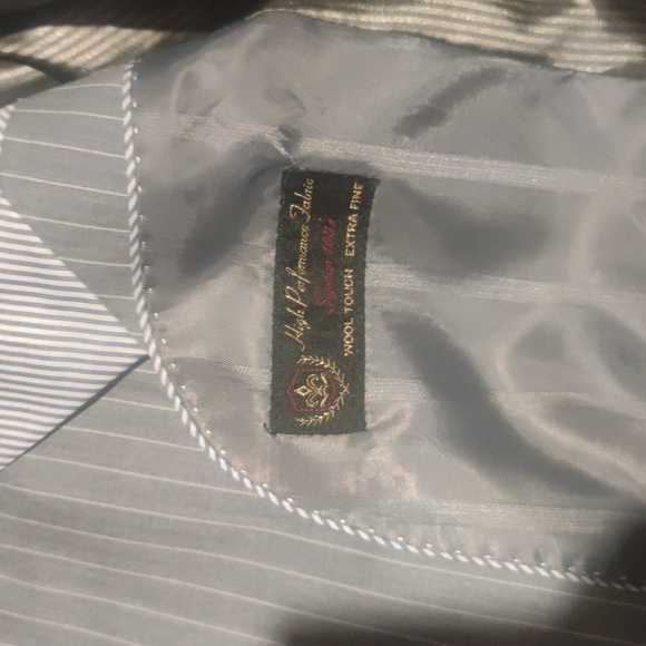 Men silver pin stripe blazer - Picture 5 of 6
